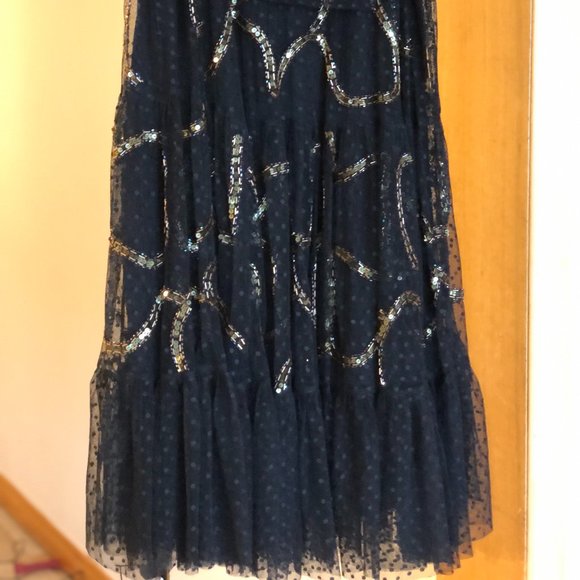 Brand New Gorgeous Let Me Be 2-Piece Beaded Black Tank and Skirt Set - Picture 8 of 16